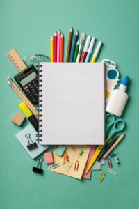 school accessories background
